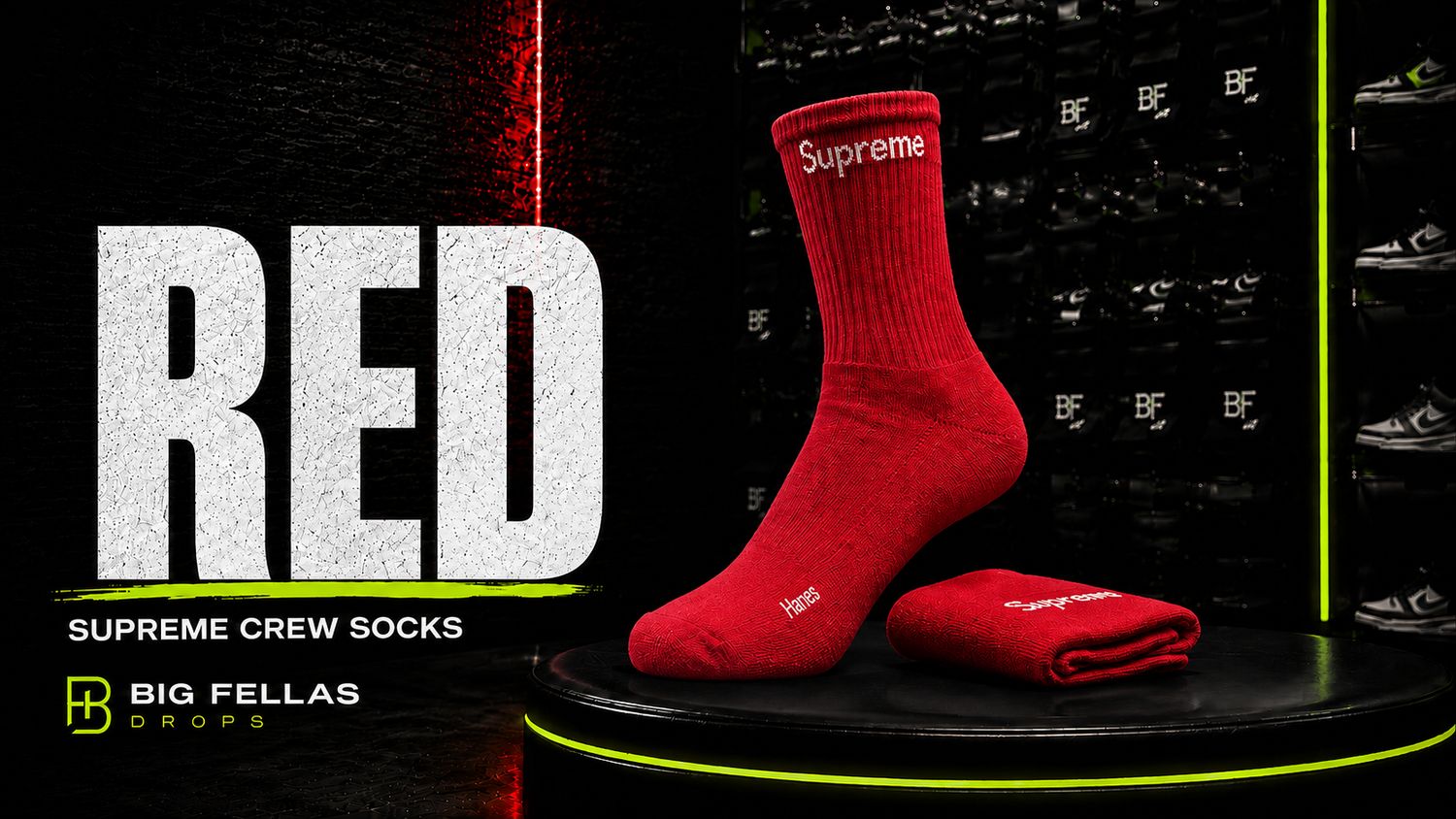 SUPREME SOCKS  - RED