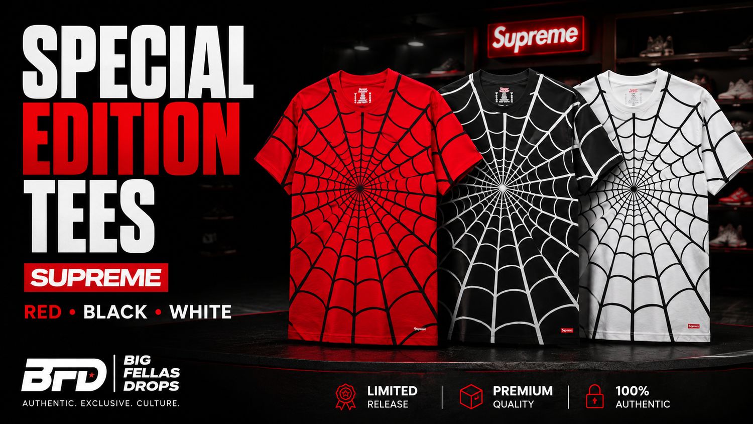 SUPREME SPIDERWEB SPECIAL EDITION TEE