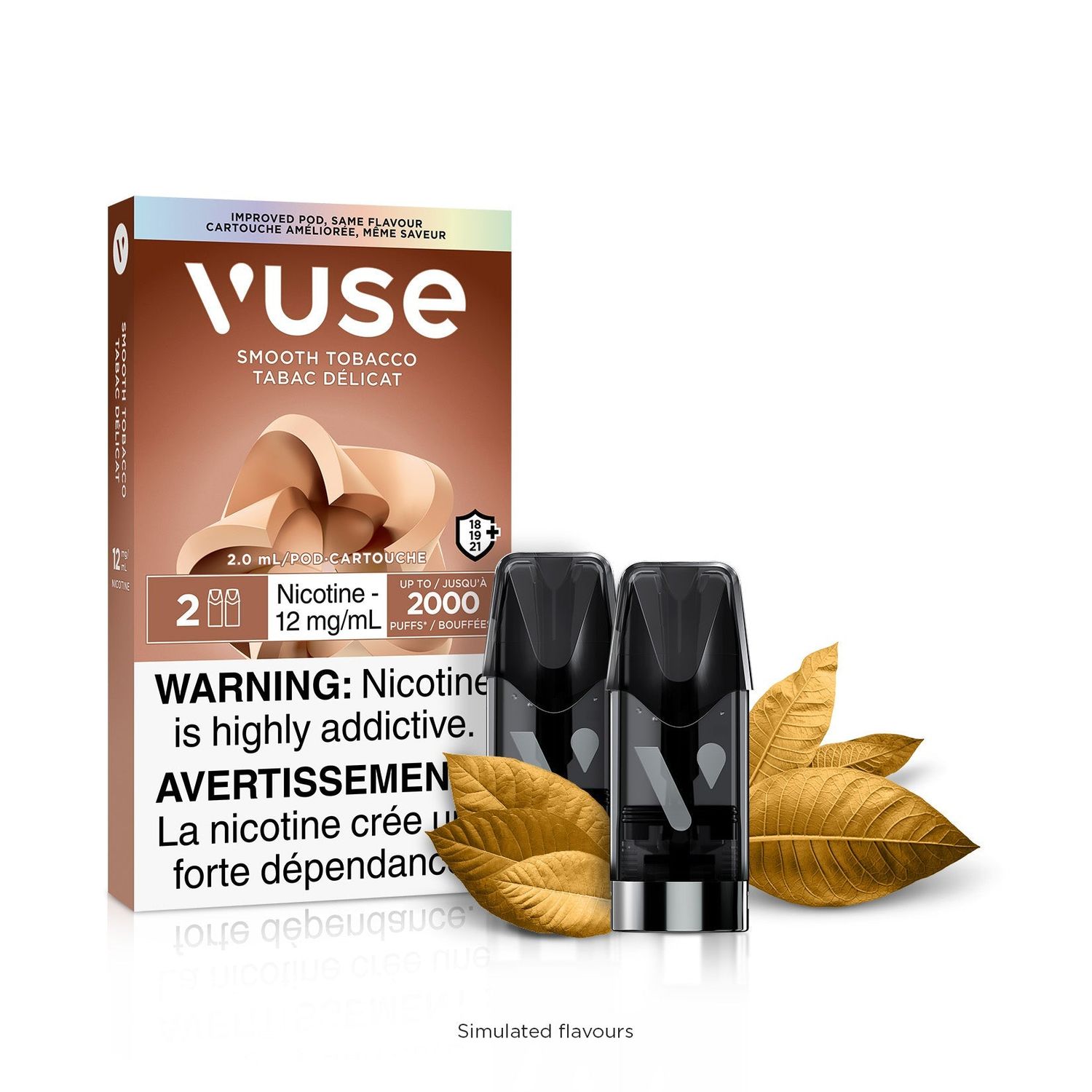 [Vape Pods] VUSE ePod - Smooth Tobacco (2pk), Variant: 12mg (10mg) Mellow