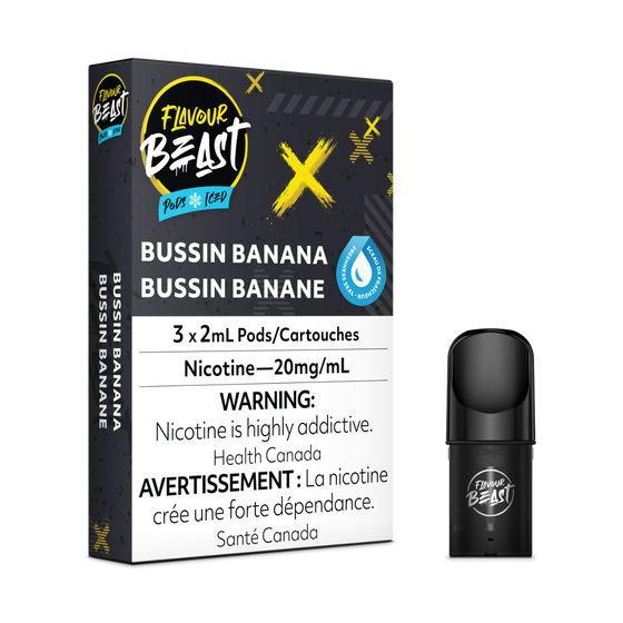 [Vape Pods] Flavour Beast - Bussin Banana Iced (3pk)