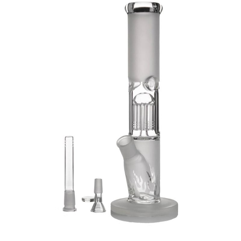 12.5'' Frosted Glass Bong with Shower Percolator