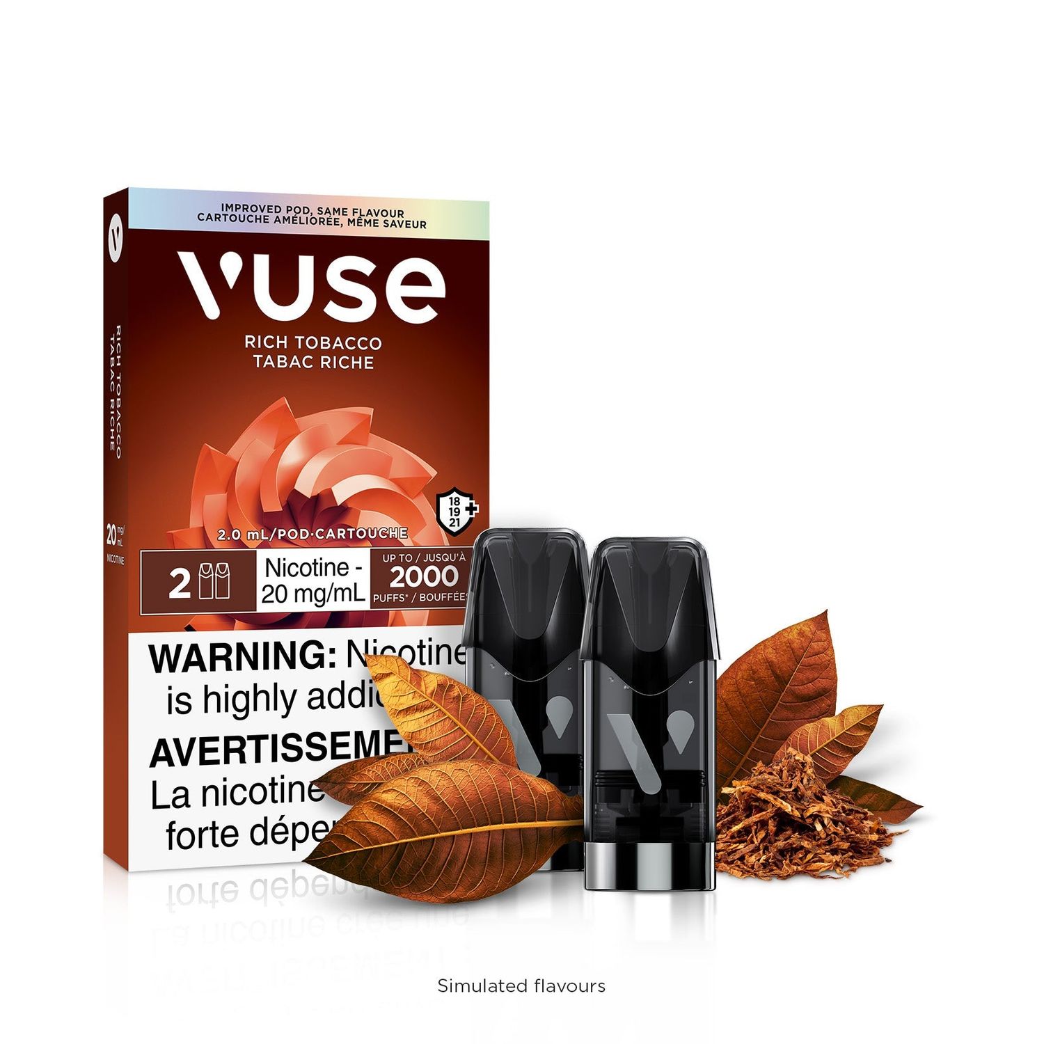 [Vape Pods] VUSE ePod - Rich Tobacco (2pk), Variant: 20mg Balanced
