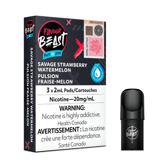 [Vape Pods] Flavour Beast - Savage Strawberry Watermelon Iced (3pk)