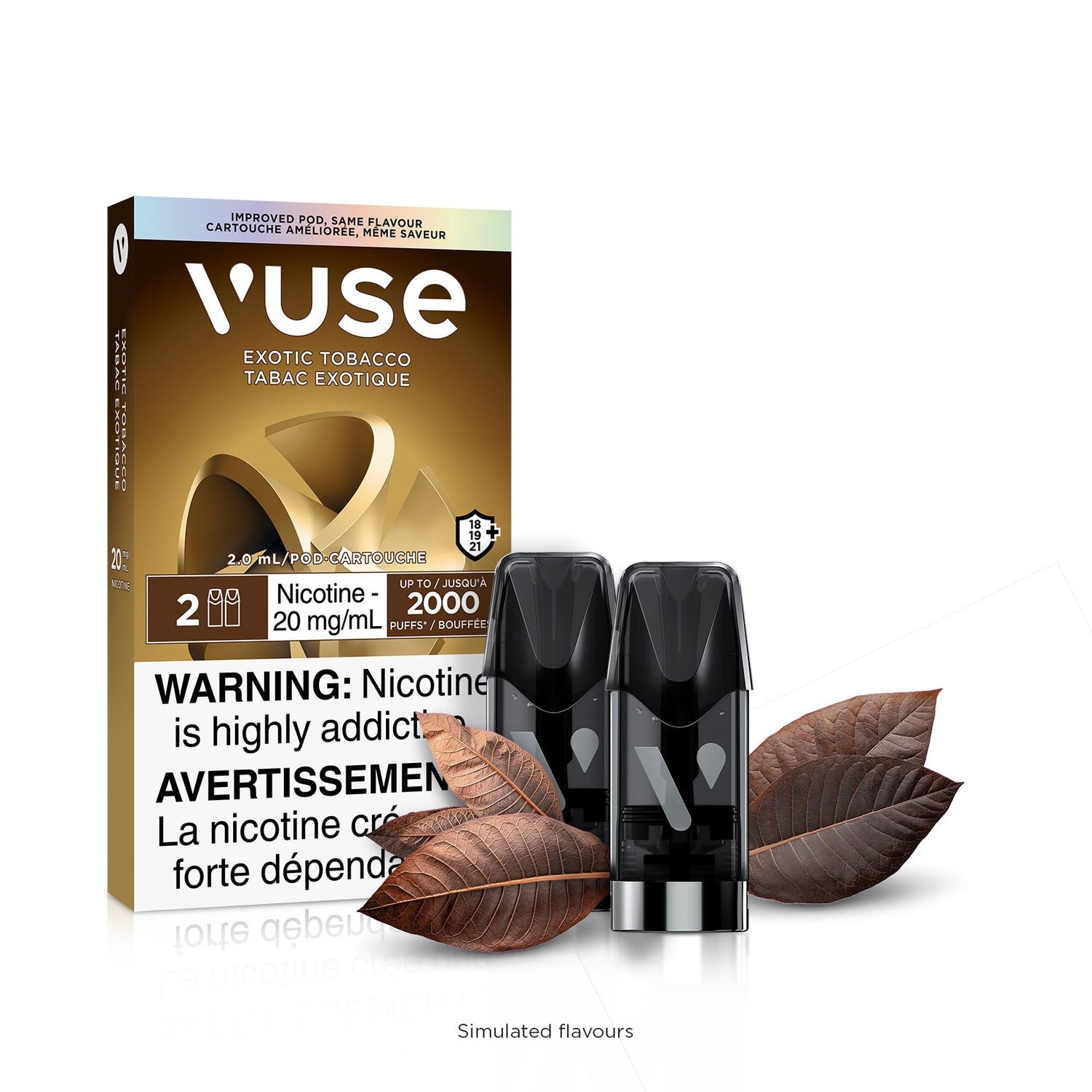 [Vape Pods] VUSE ePod - Exotic Tobacco (2pk), Variant: 20mg Balanced