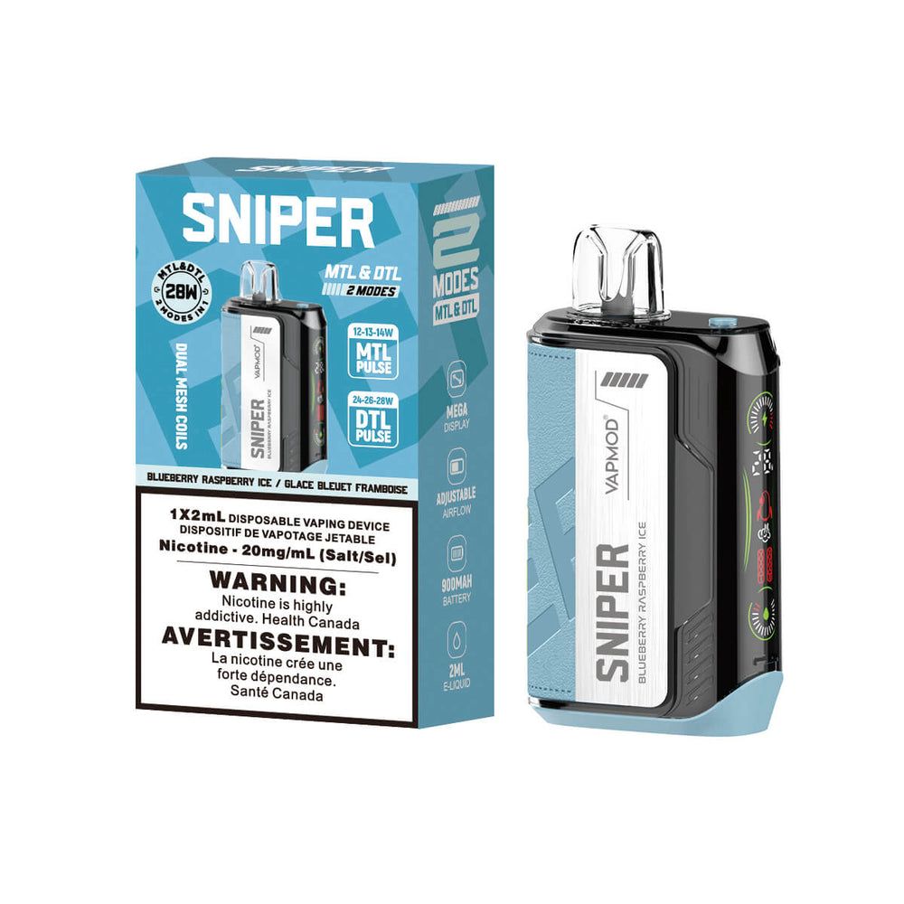 [Disposables] Sniper by VAPMOD - Blueberry Raspberry Ice