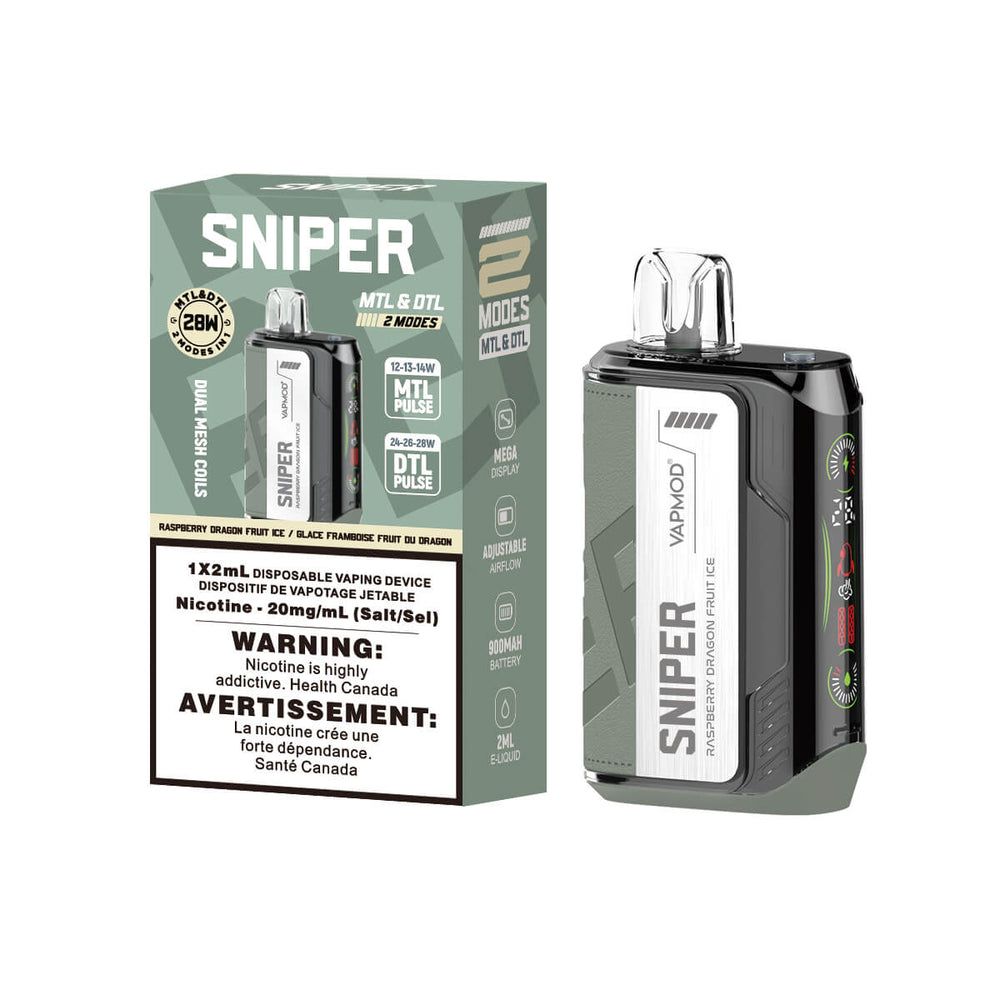 [Disposables] Sniper by VAPMOD - Raspberry Dragon Fruit Ice