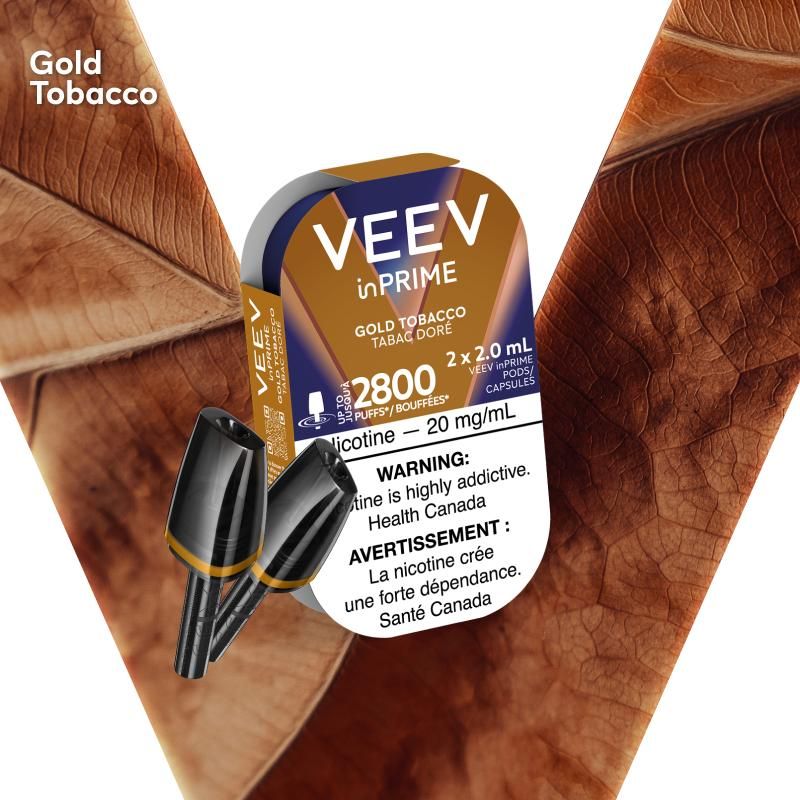 [Vape Pods] VEEV InPrime Pod - Gold Tobacco (2pk)