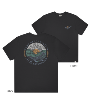PACIFIC CREATIONS Men's T-Shirt - Whales - Washed Black