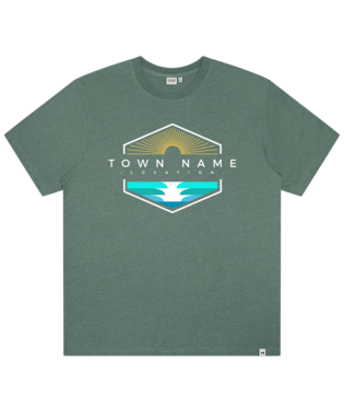 PACIFIC CREATIONS Men's T-Shirt - Wave Break - Moss Marle