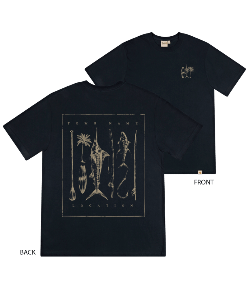 PACIFIC CREATIONS Men's T-Shirt - Coastal Collection - Washed Black