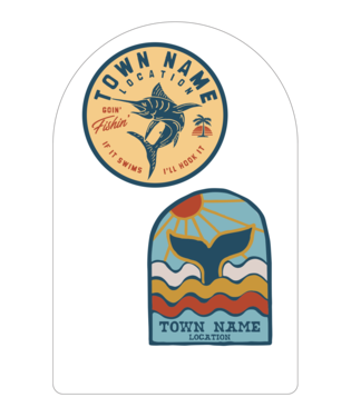PACIFIC CREATIONS Men's Sticker - Marlin Tail Duo