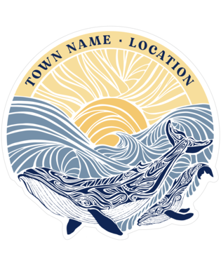 PACIFIC CREATIONS Women's Sticker - Whales