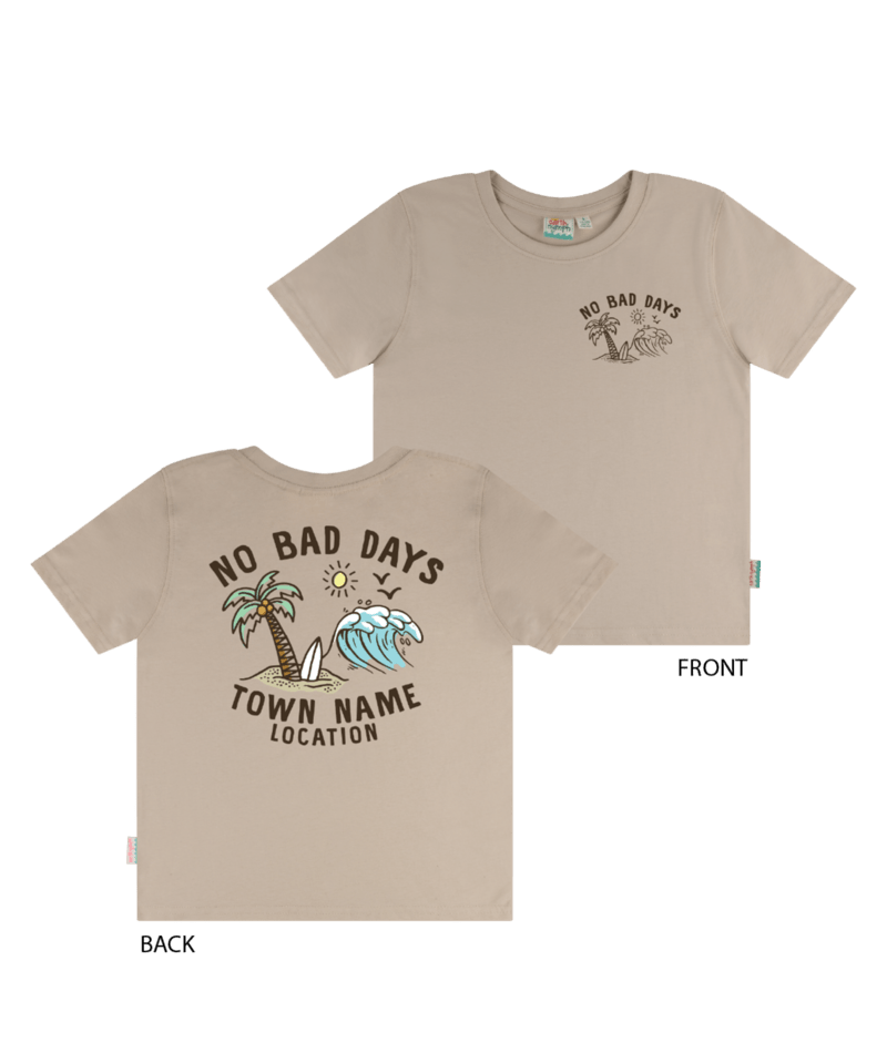 EARTH NYMPH Boys' T-Shirt - No Bad Days - Sand