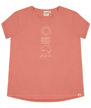 PACIFIC CREATIONS Women's T-Shirt - Oz Icons - DISC - Sunset Coral