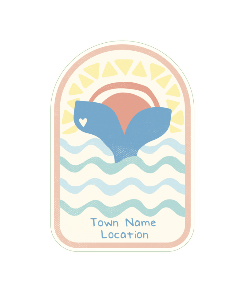 EARTH NYMPH Girls' Sticker - Whale Tail