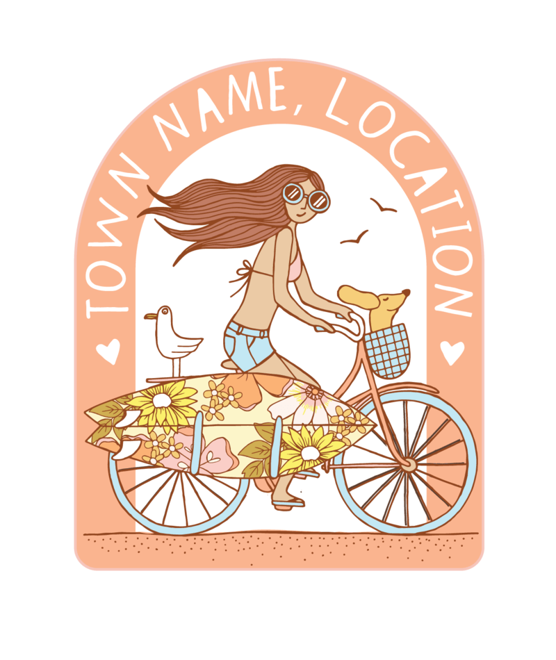 EARTH NYMPH Girls' Sticker - Cruiser Girl