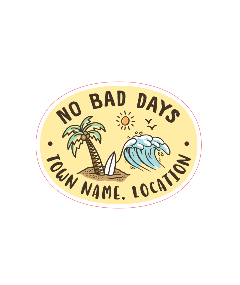 EARTH NYMPH Boys' Sticker - No Bad Days
