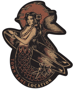 PACIFIC CREATIONS Women's Sticker - Sunset Mermaid