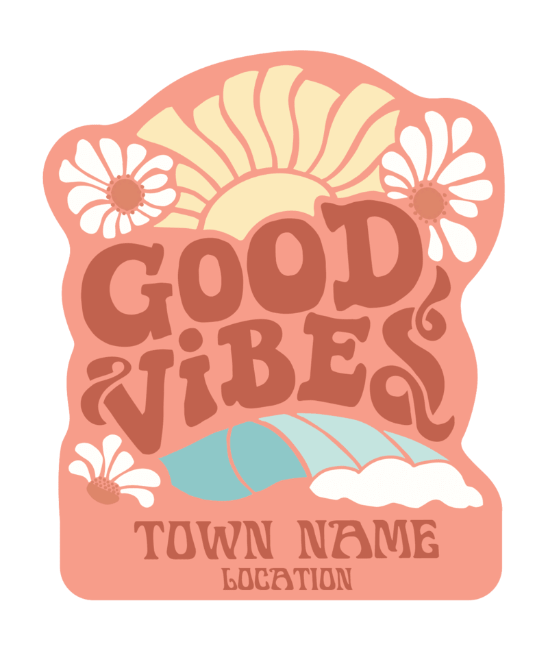 EARTH NYMPH Girls' Sticker - Good Vibes
