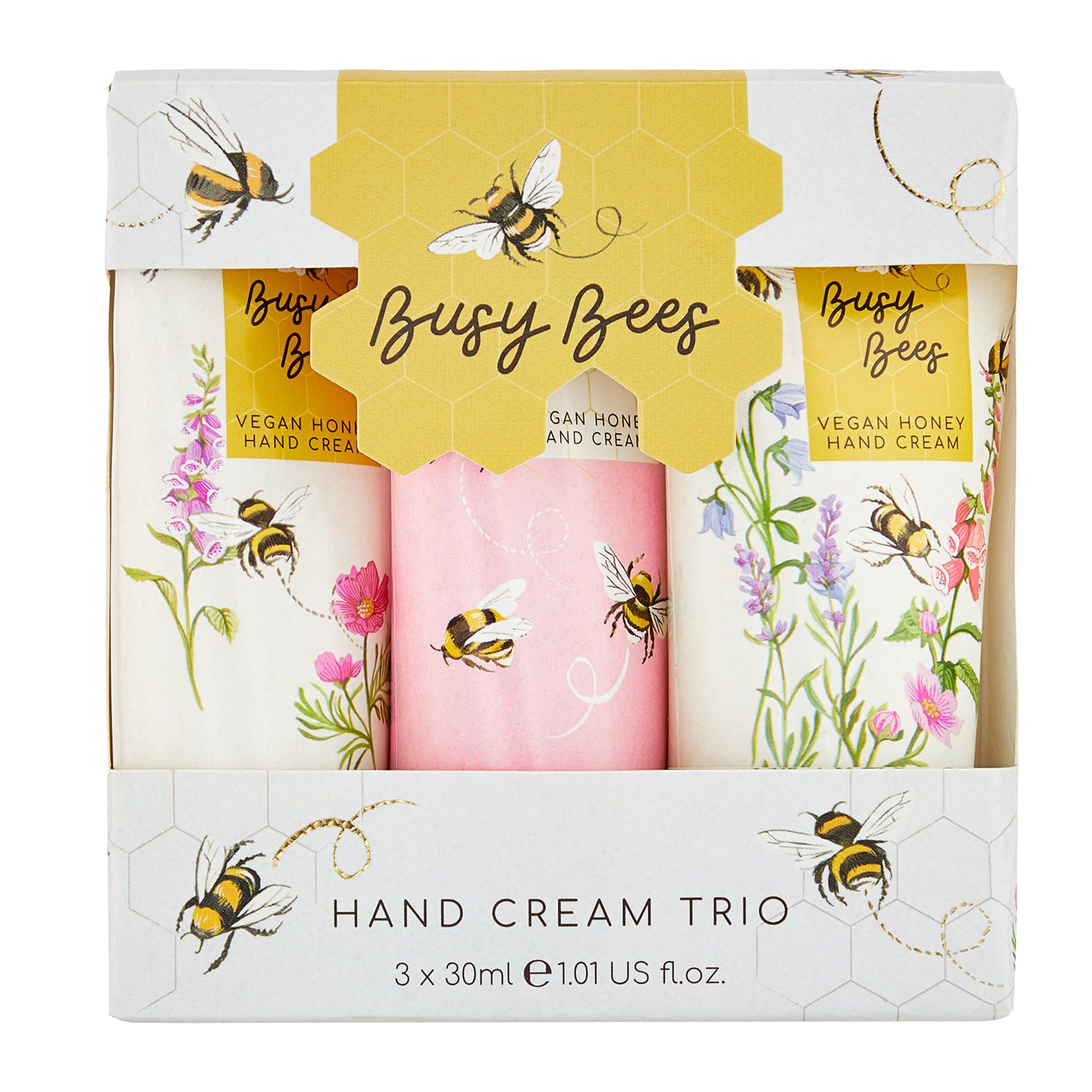 HEATHCOTE &amp; IVORY Busy Bees Hand Cream Trio – Assorted Fragrances