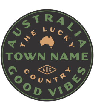 PACIFIC CREATIONS Men's Sticker - Australia Circle