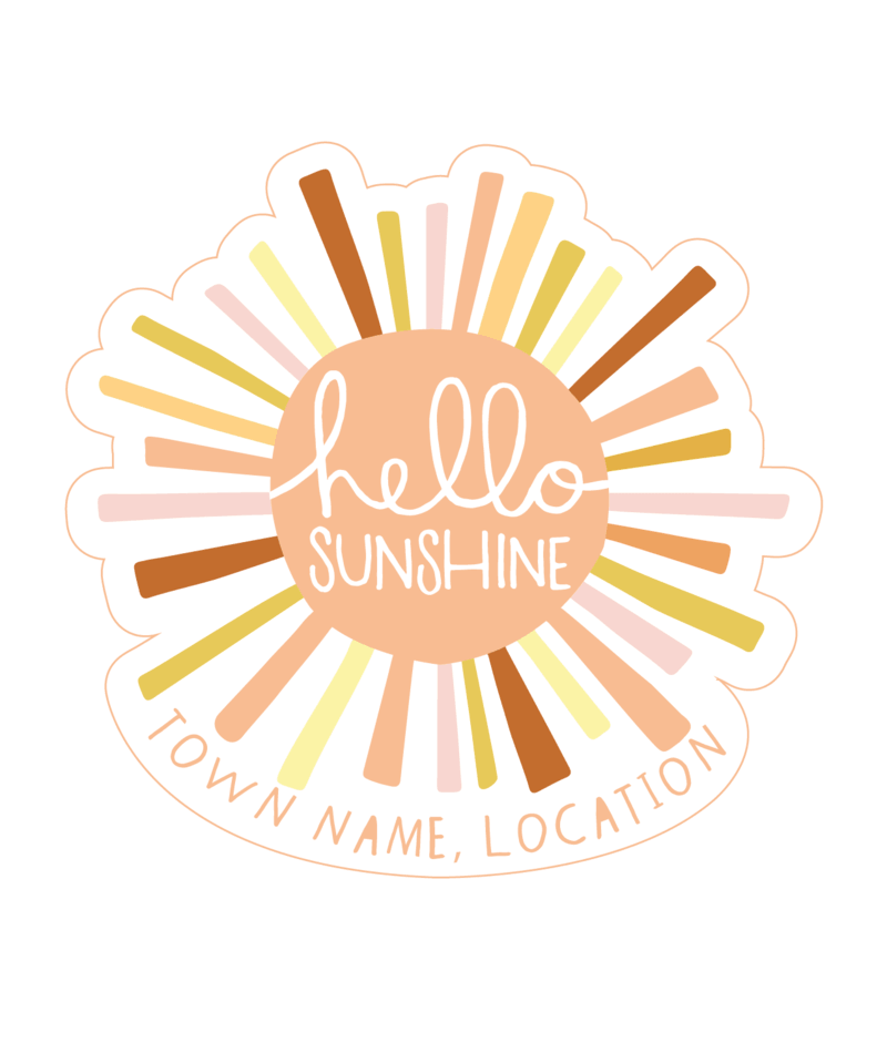 EARTH NYMPH Girls' Sticker - Hello Sunshine