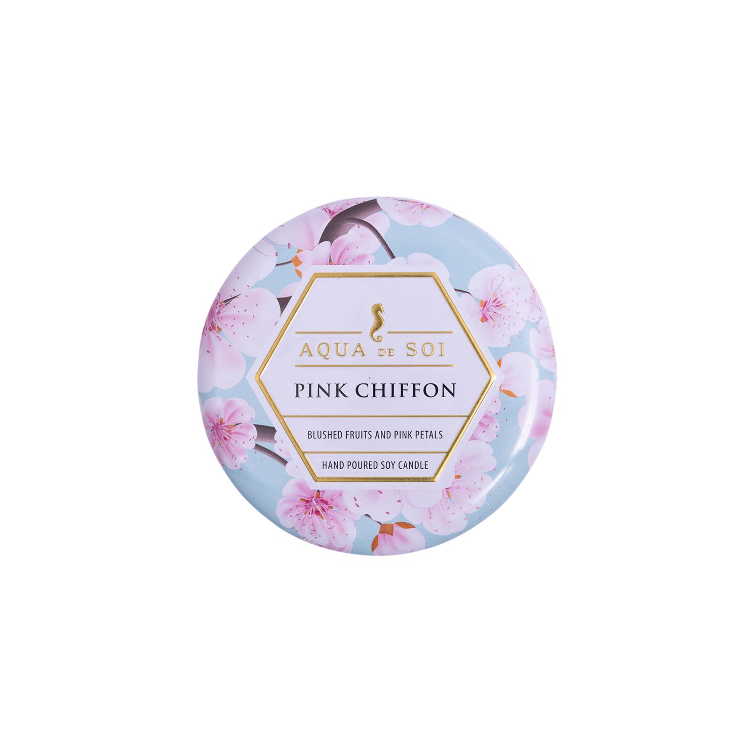 THE SOI CO Pink Chiffon Decorative Tin Candle – 9oz
