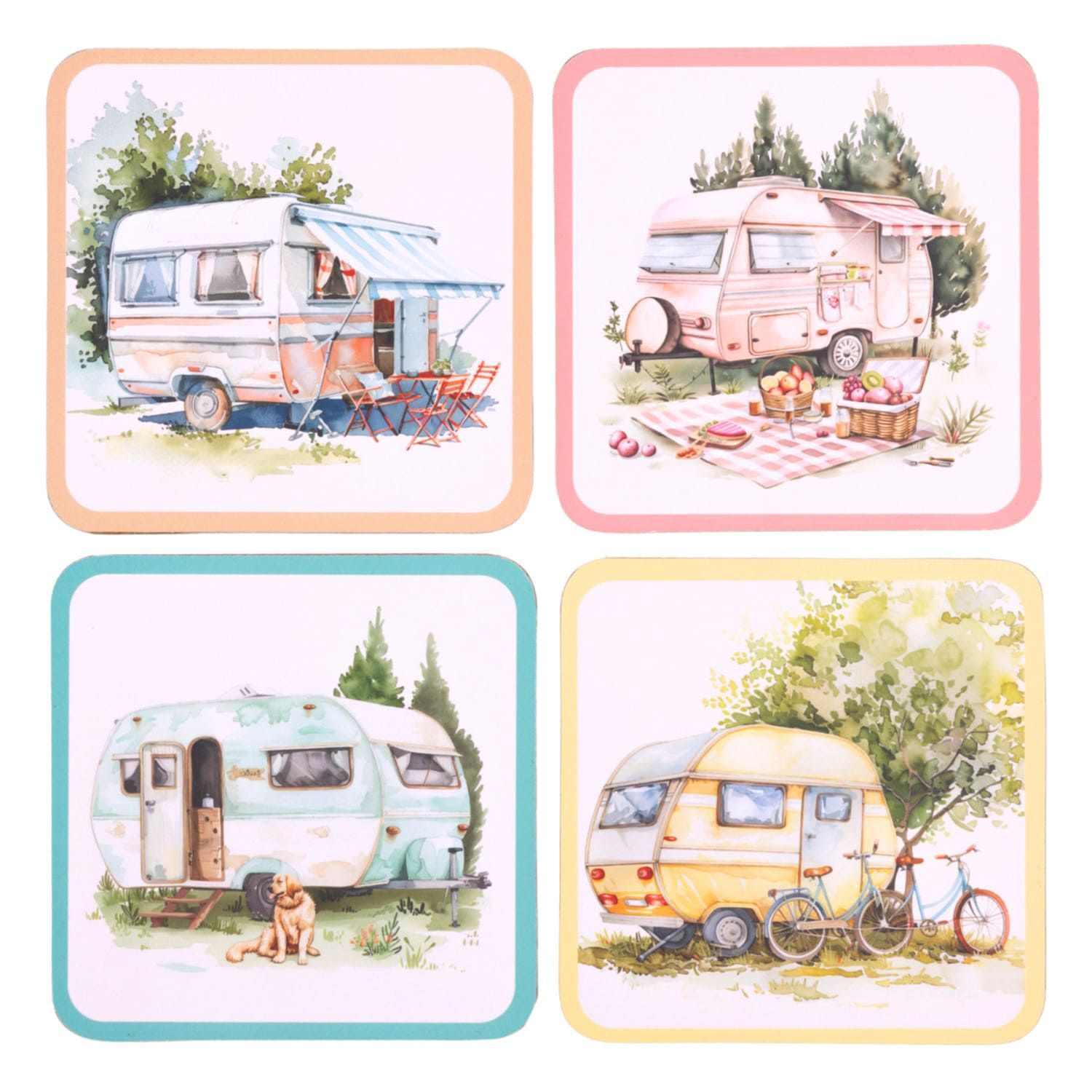 SPLOSH Caravan Coasters – Set of 4