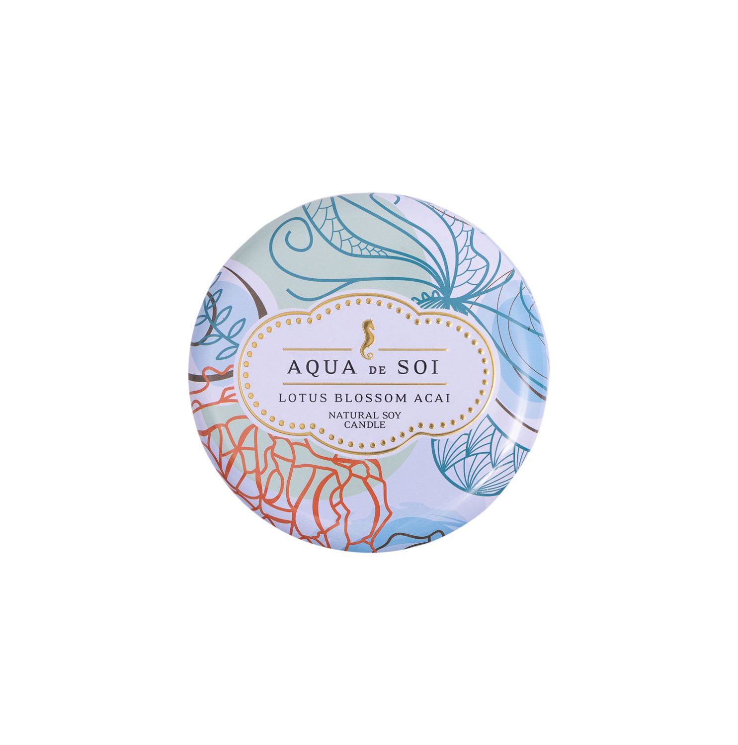 THE SOI CO Lotus Blossom Acai Decorative Tin Candle – 9oz