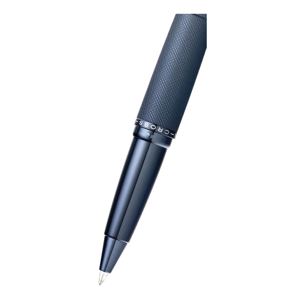 CROSS ATX® Sandblasted Dark Blue PVD Etched Diamond Pattern with Polished Dark Blue PVD Appointments Selectip® Rollerball Pen