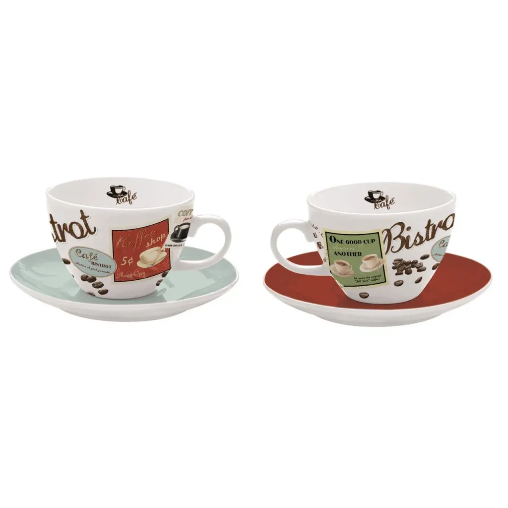 DAKOTA Vintage Cappuccino Cup/saucers