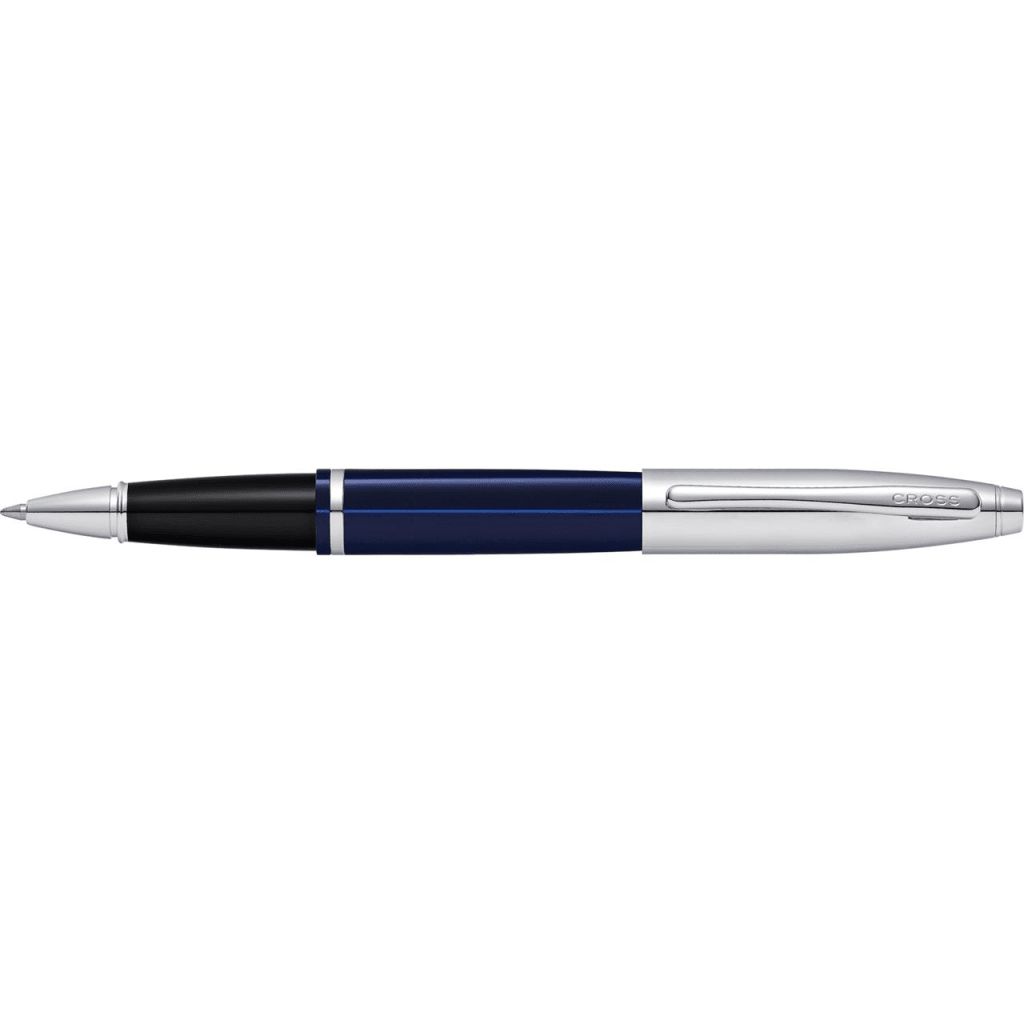 CROSS Calais™ Chrome/Blue Lacquer with Polished Chrome Appointments Selectip® Rollerball Pen