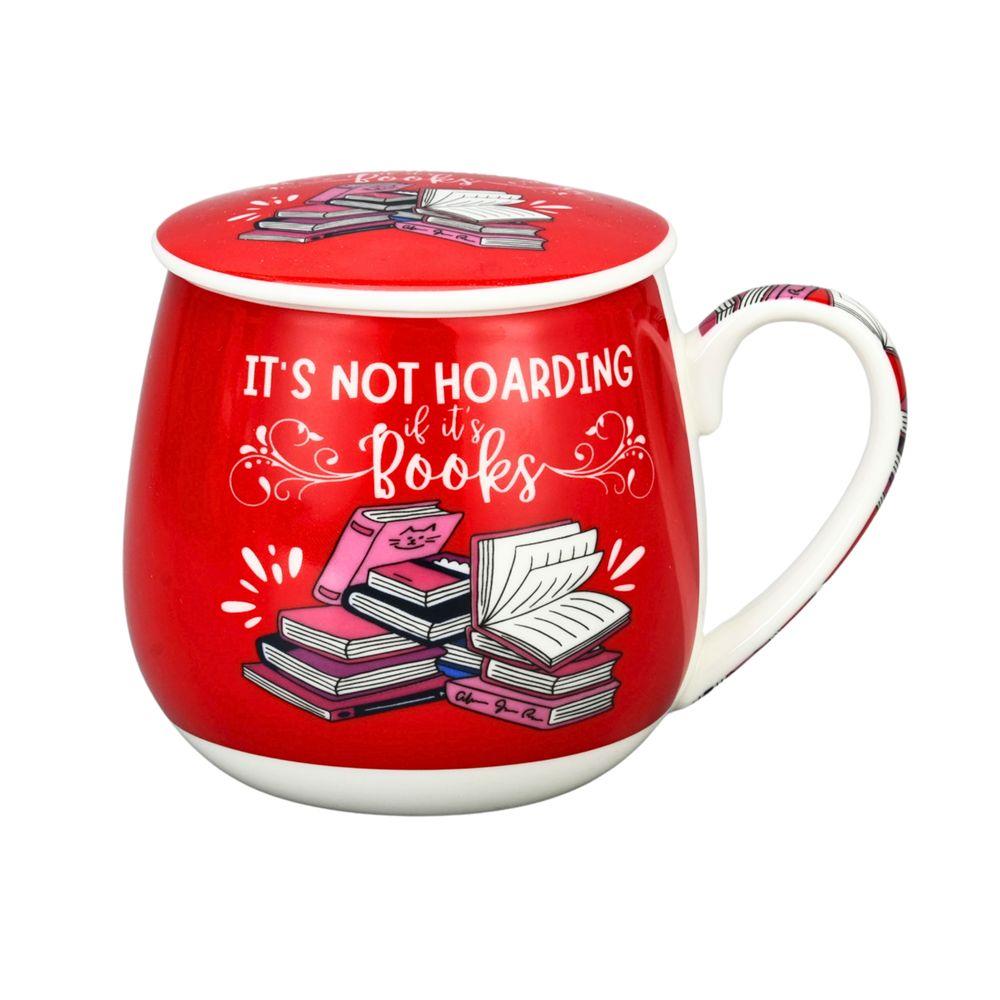ARTICO Tea Infuser Mug - It's Not Hoarding If It's Books