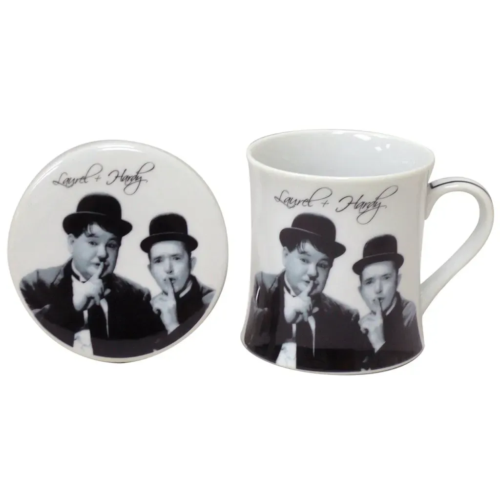 DAKOTA TLC Icons Mug &amp; Coaster - Laurel &amp; Hardy