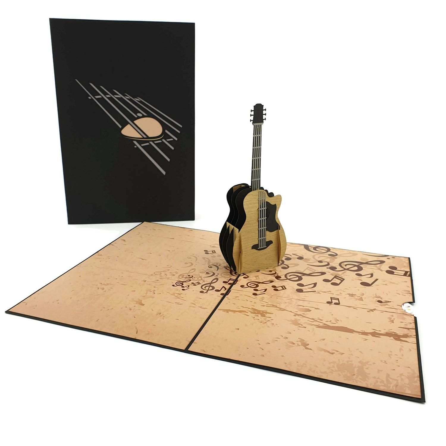 COLOR POP CARDS Acoustic Guitar Pop Up Greeting Card