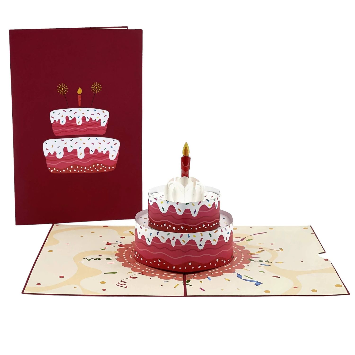 COLOR POP CARDS Birthday Cake Pop Up Greeting Card