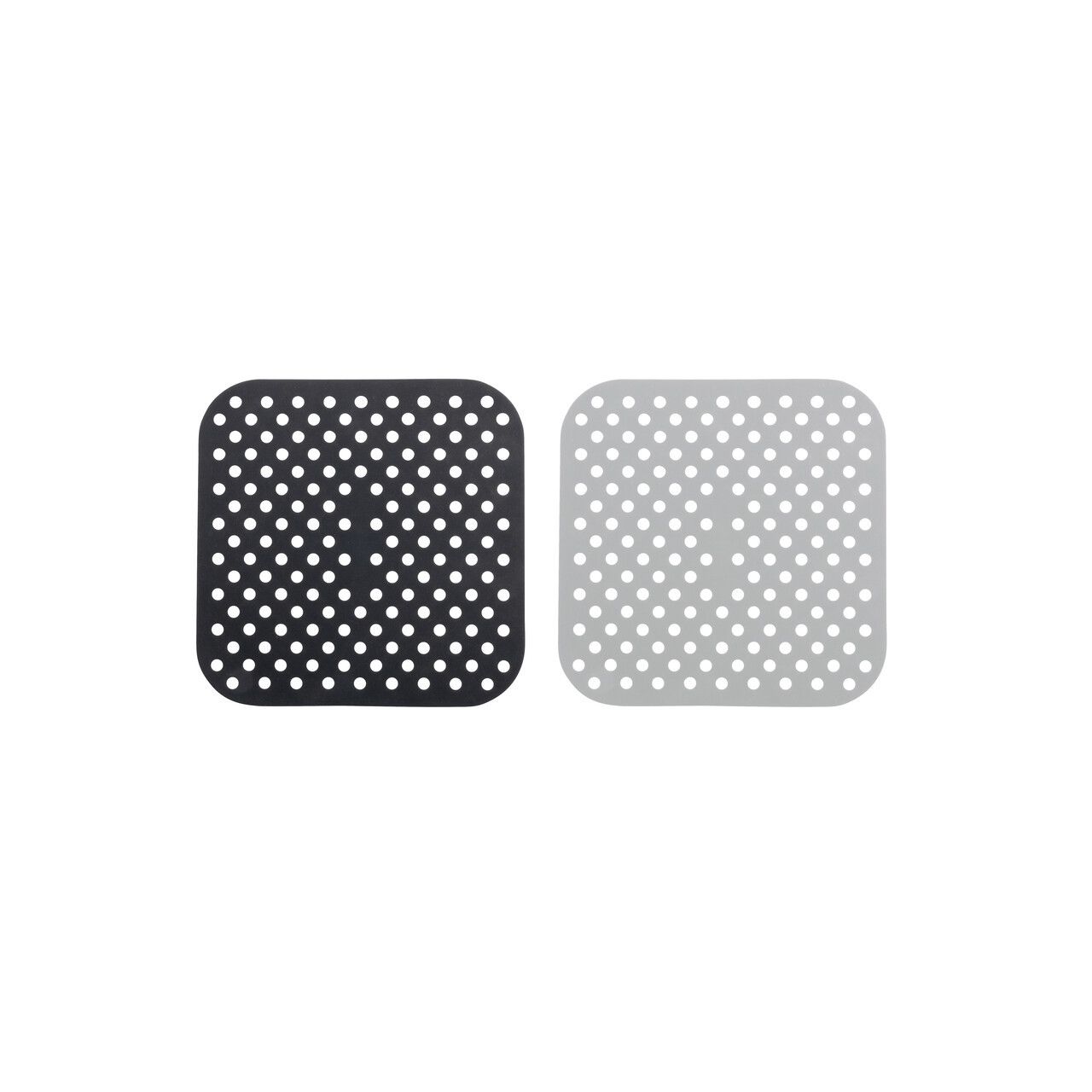 CUISENA Air Fryer Silicone Square Mat 2 Pack - Black
