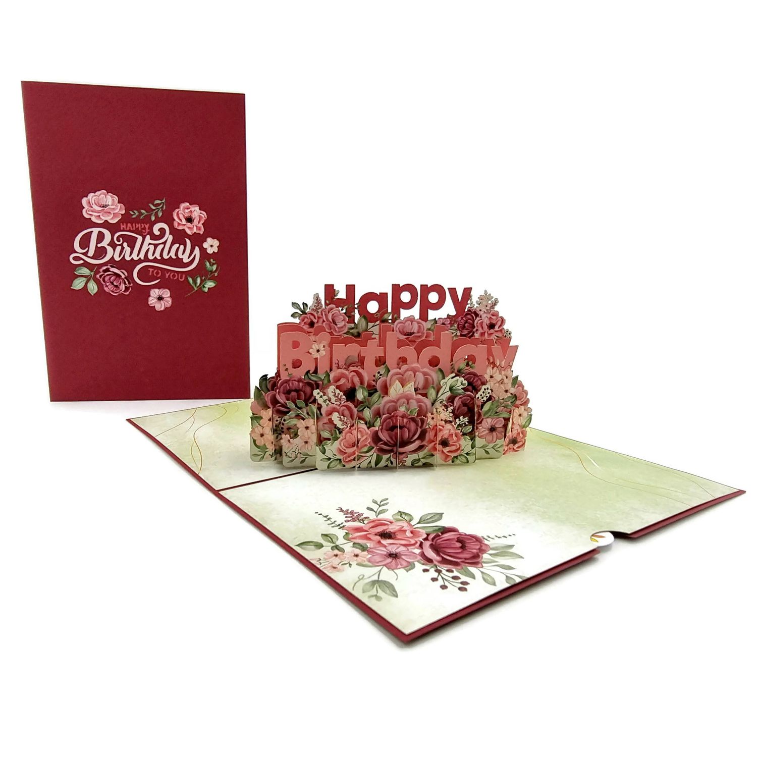 COLOR POP CARDS Birthday Flowers Pop Up Greeting Card