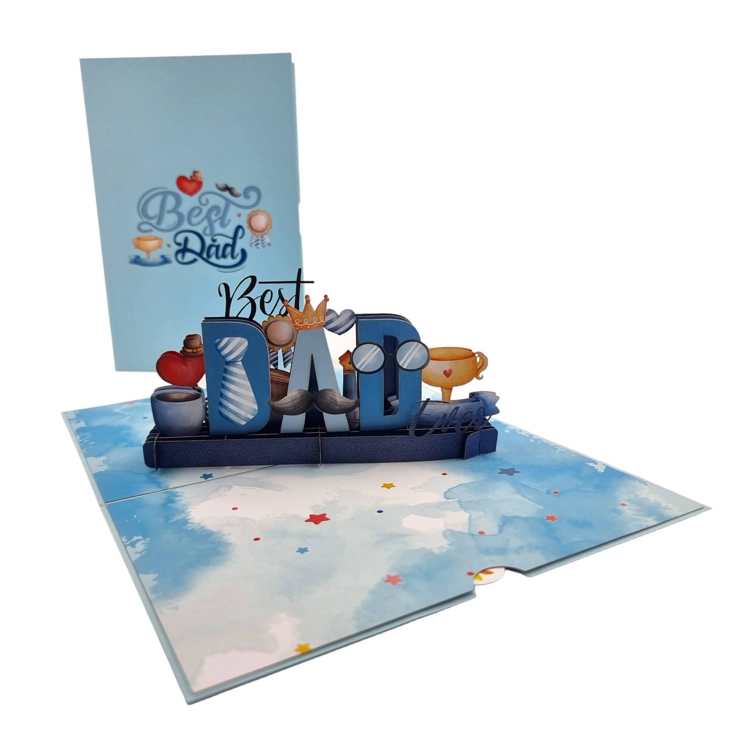 COLOR POP CARDS Best Dad Pop Up Greeting Card