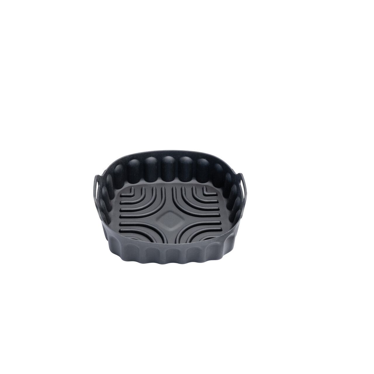 CUISENA Air Fryer Silicone Square Basket Black - 18.5 Cm