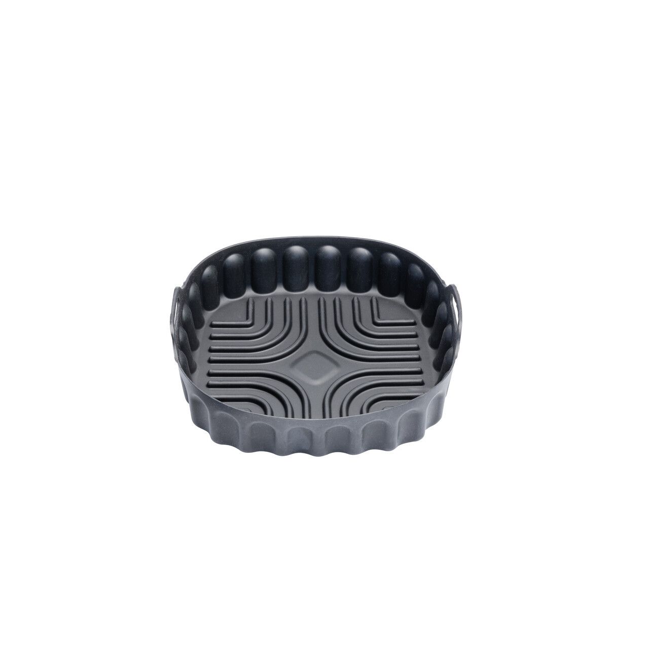 CUISENA Air Fryer Silicone Square Basket Black - 21 Cm