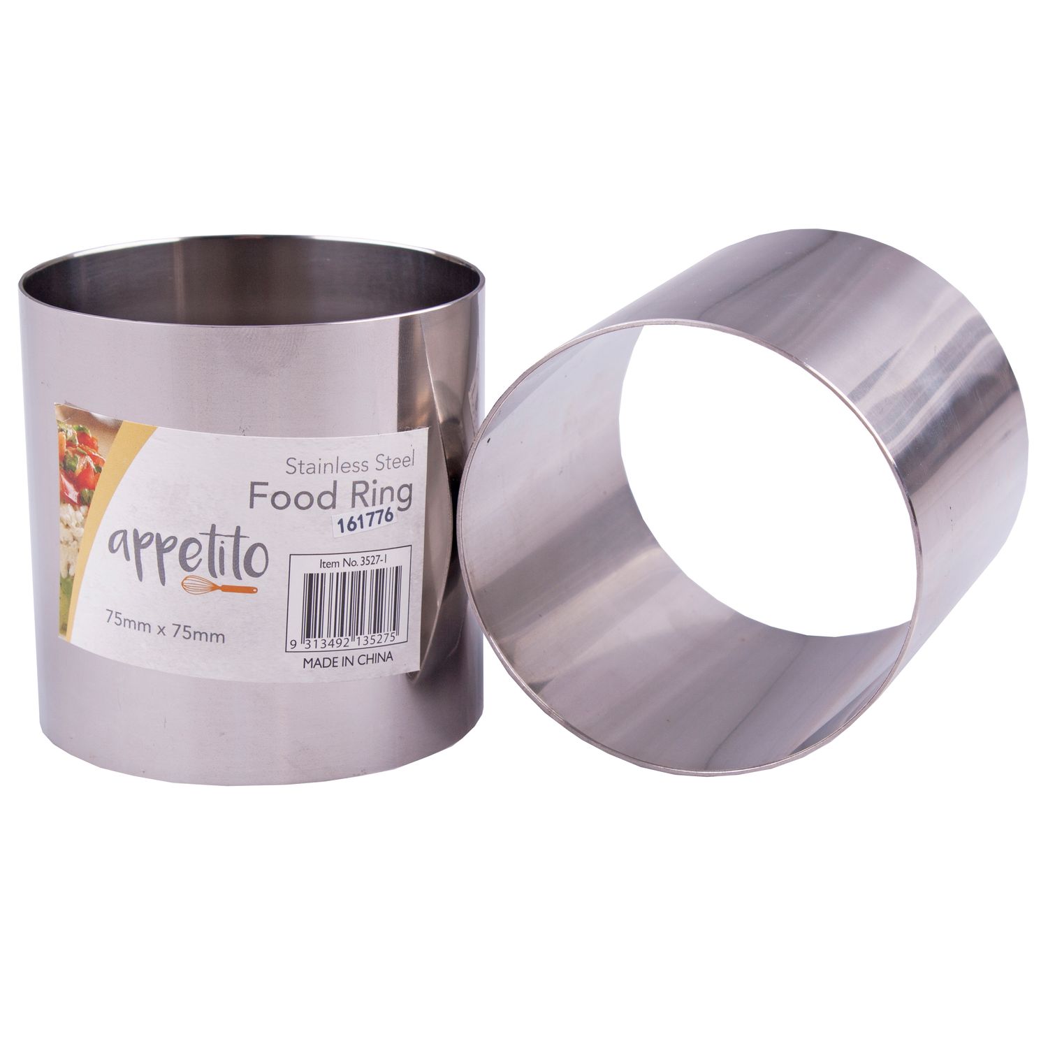 APPETITO Stainless Steel Food Ring (75mm Diameter x 75mm high)