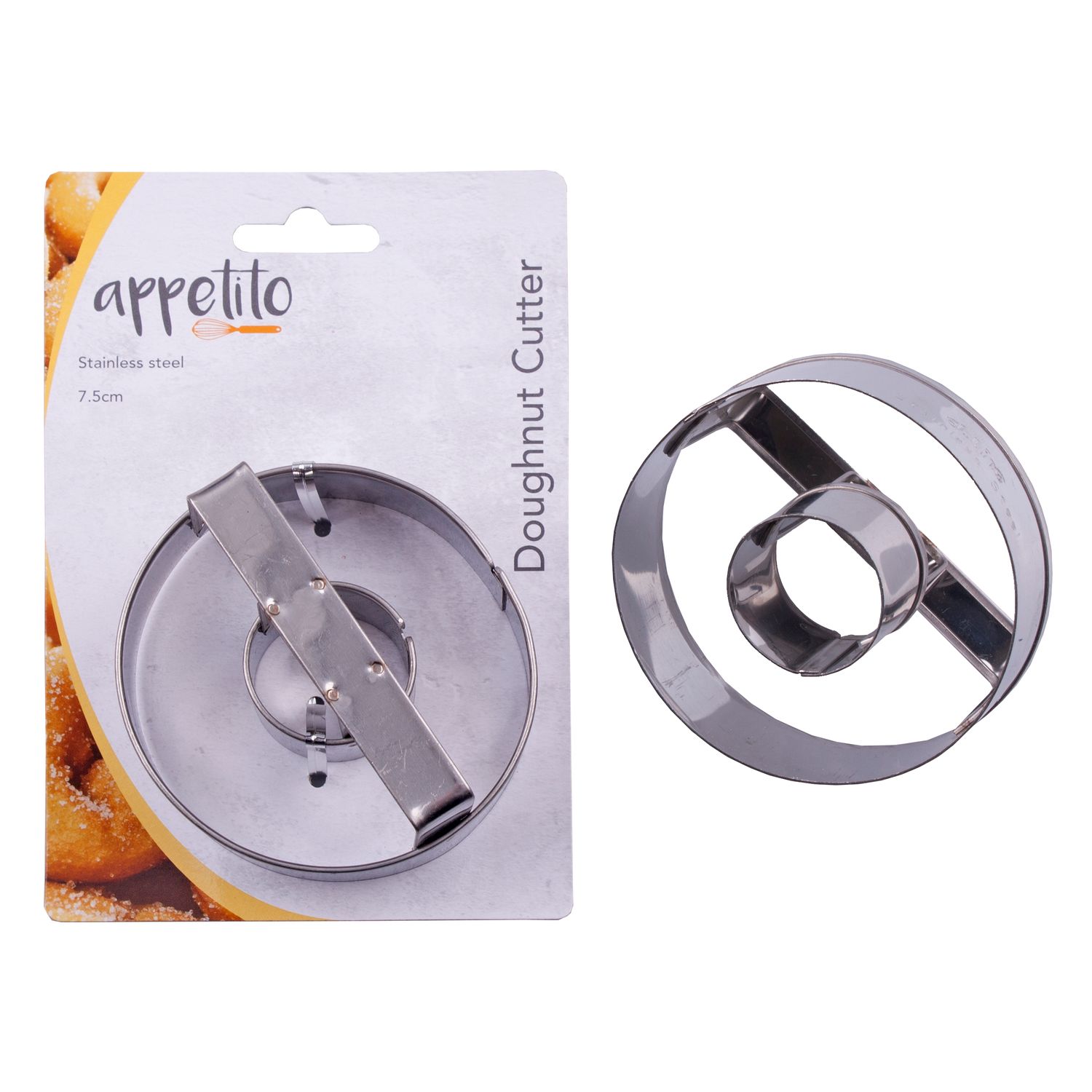 APPETITO Stainless Steel Doughnut Cutter 7.5cm Diameter