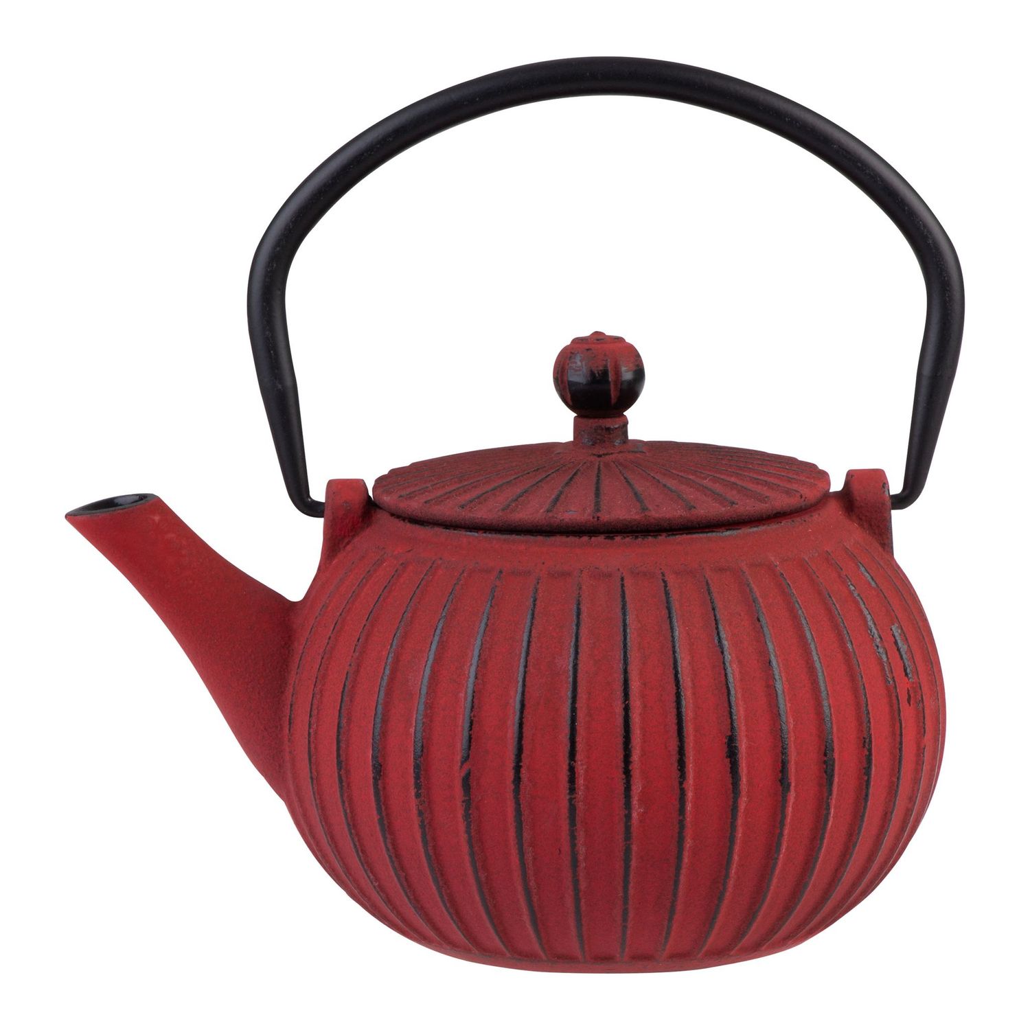 TEAOLOGY Cast Iron Teapot 500ml - Red Ribbed