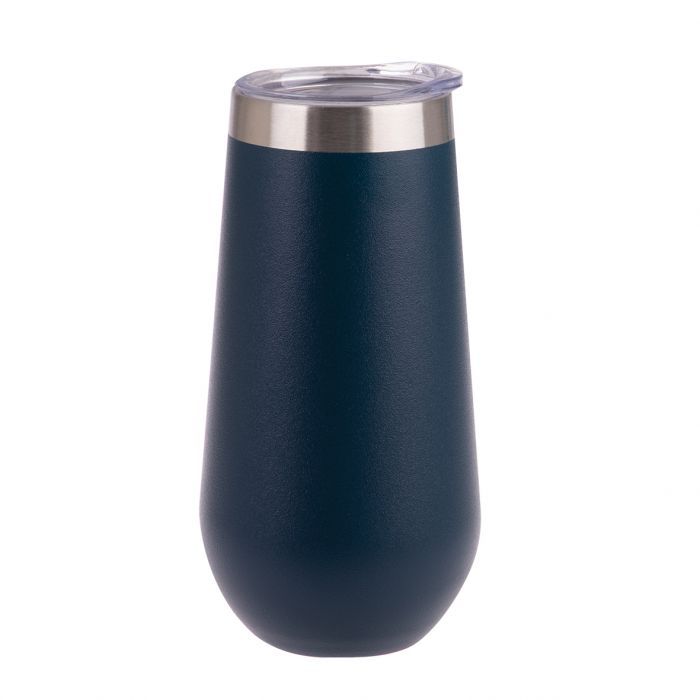 OASIS Stainless Steel Double Wall Insulated Champagne Flute - Matte - 180ml - Navy