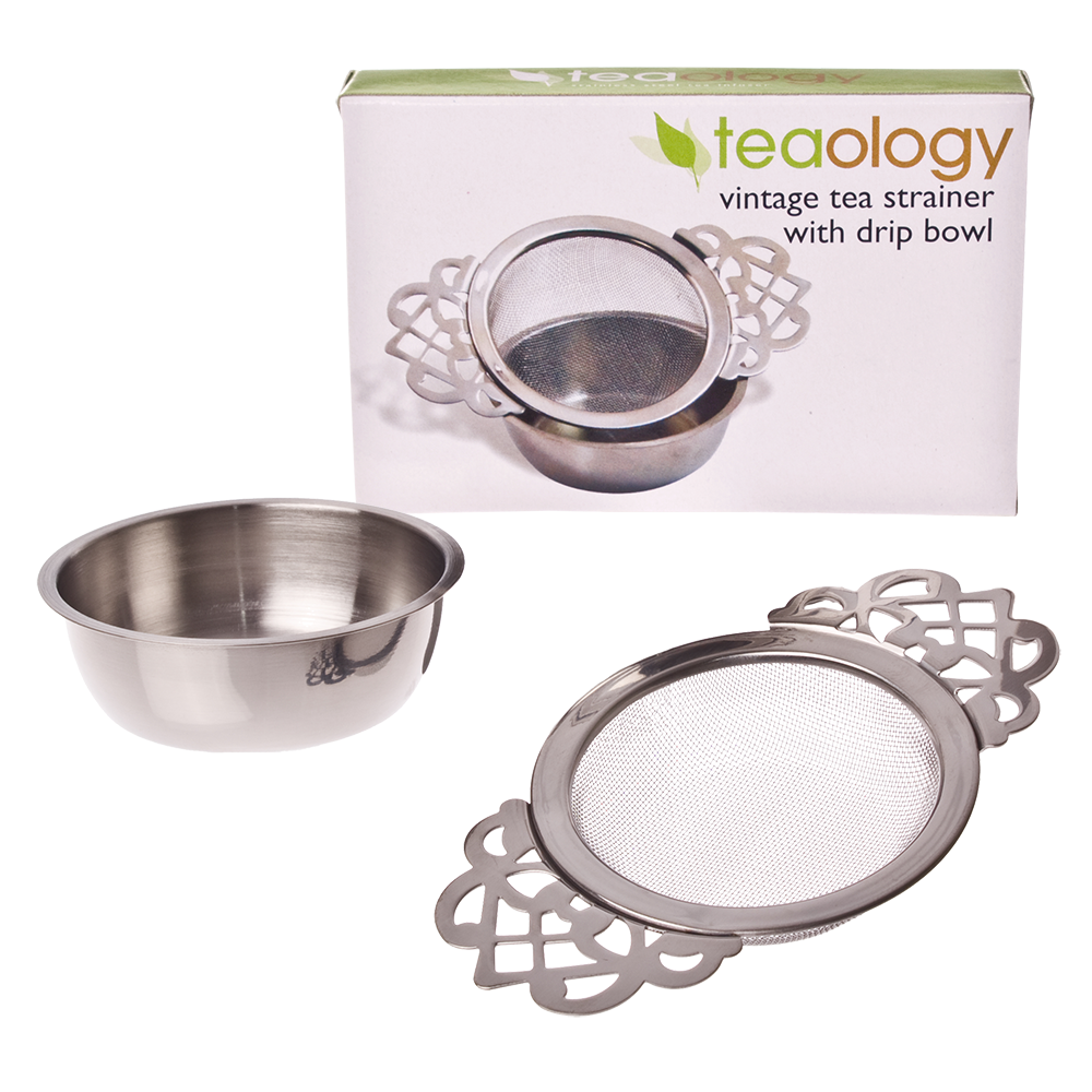 TEAOLOGY Stainless Steel Vintage Tea Strainer Set