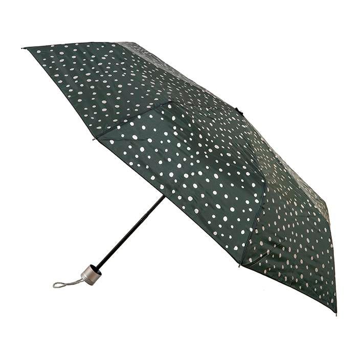CLIFTON UMBRELLAS Printed Cover Folding Spots - Silver Bottle