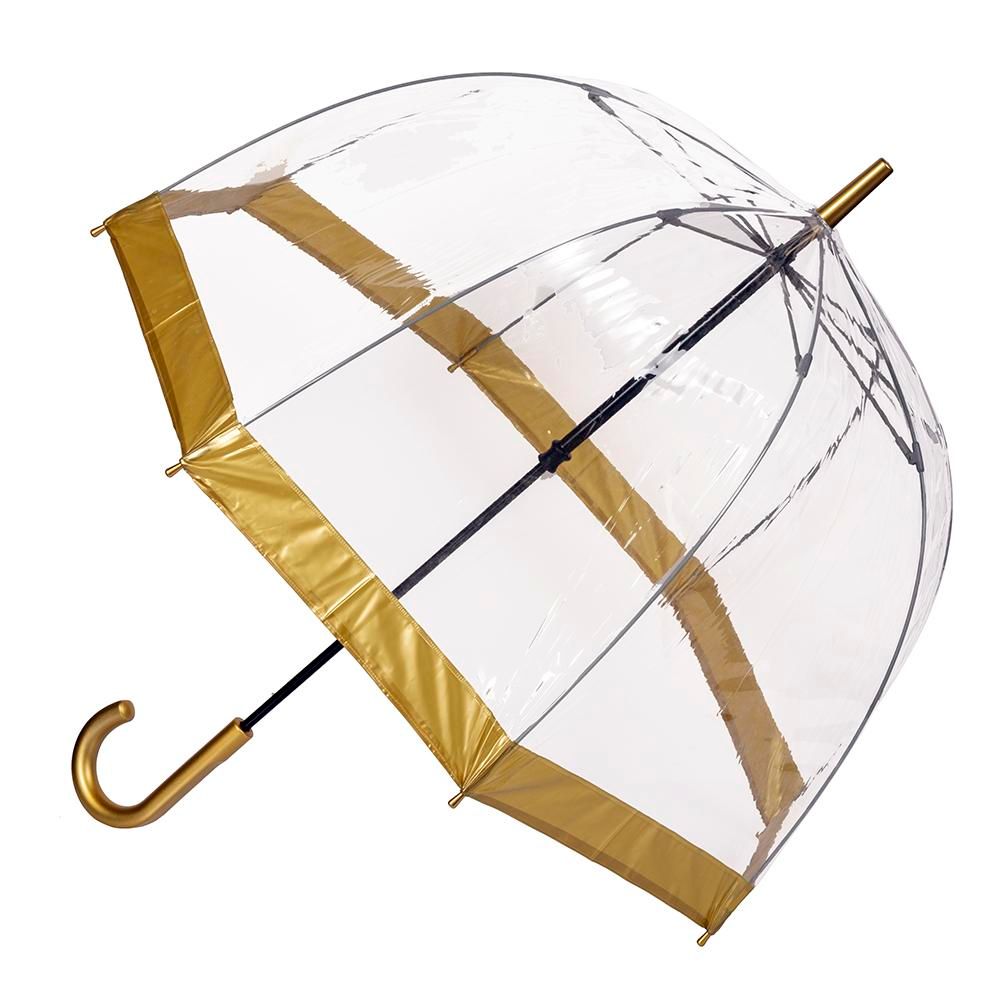 CLIFTON UMBRELLAS Clear Birdcage - Gold