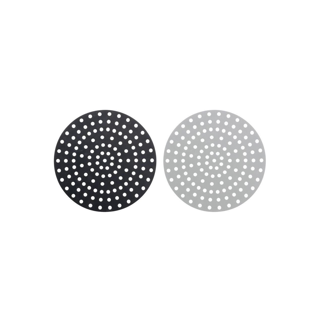 CUISENA Air Fryer Silicone Round Mat 2 Pack - Black