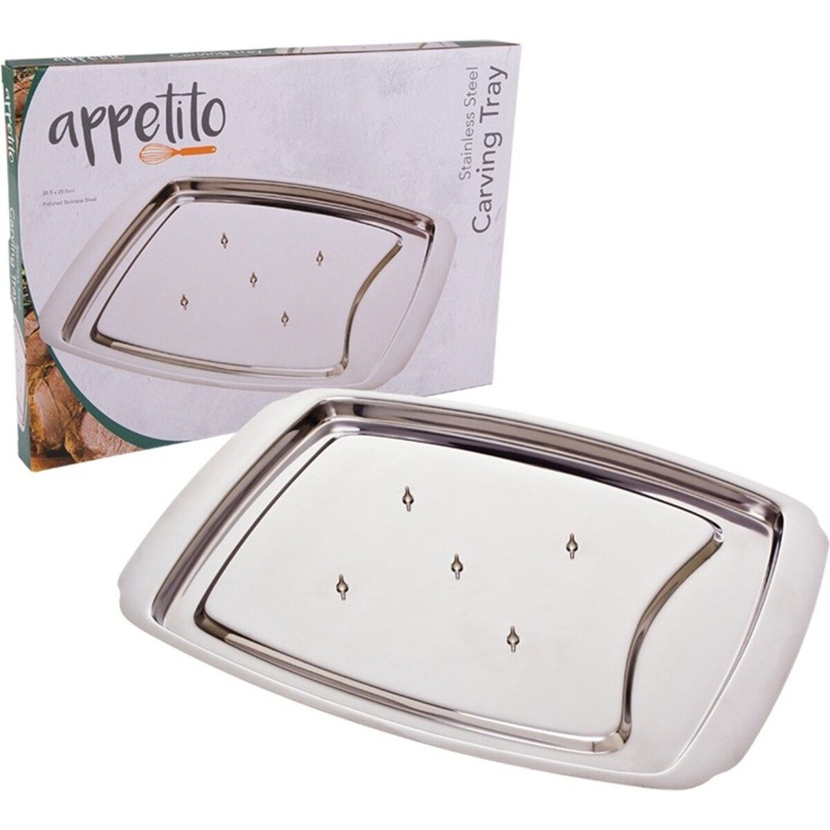 APPETITO Stainless Steel Carving Tray